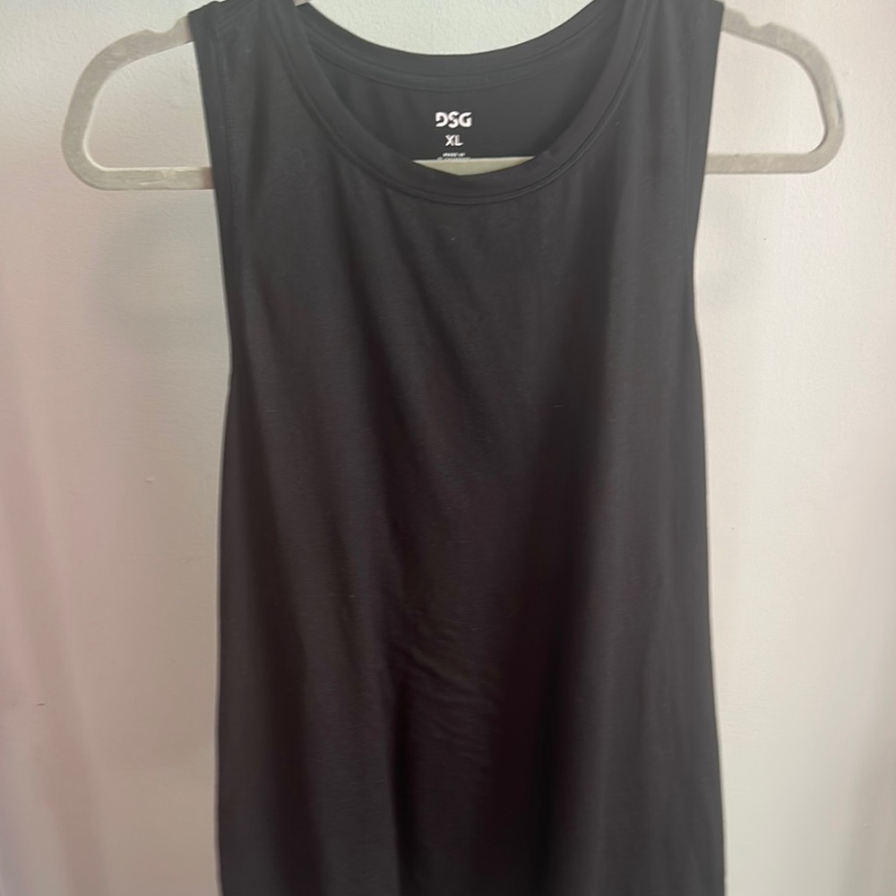 DSG Black Sleeveless Tank Top